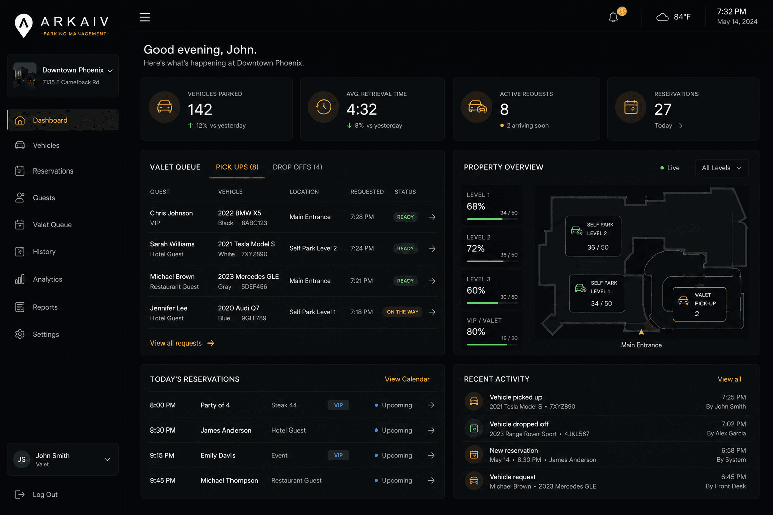 Arkaiv desktop dashboard preview